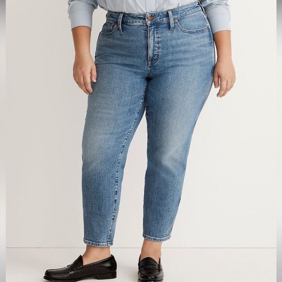Madewell Plus Stovepipe Jeans High Rise in Calliston Wash Size 24W - Picture 1 of 9